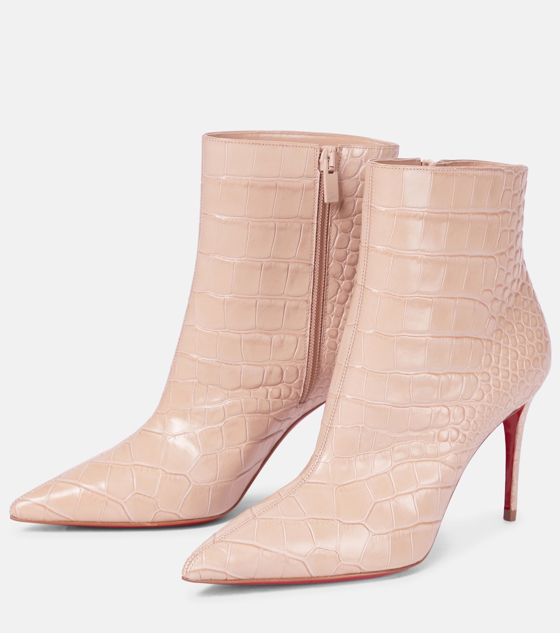 Botines de piel efecto cocodrilo | Christian Louboutin