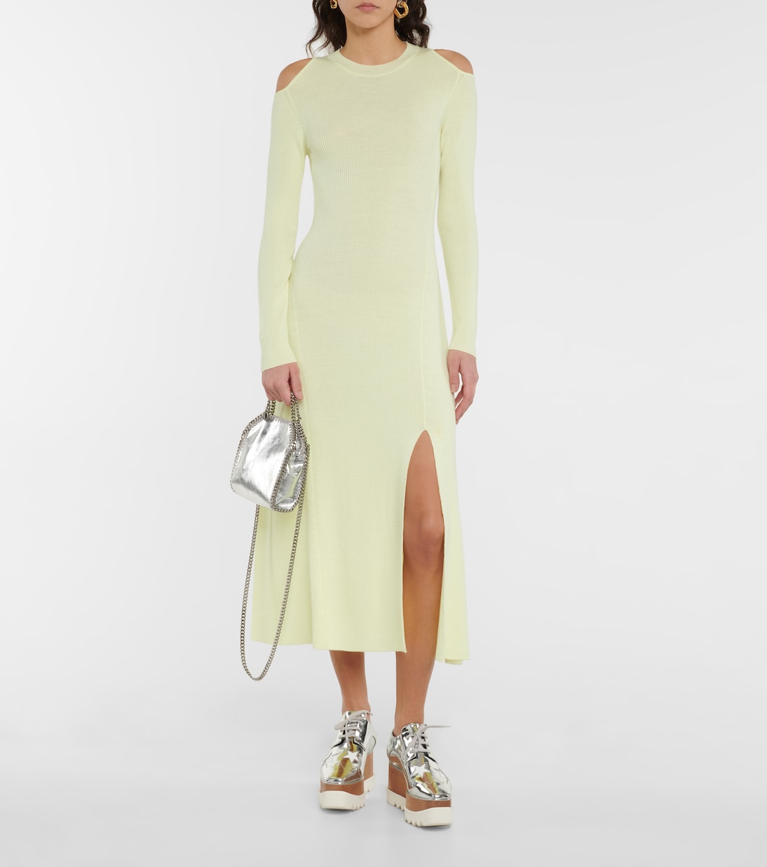 Cutout virgin wool midi dress | Stella McCartney