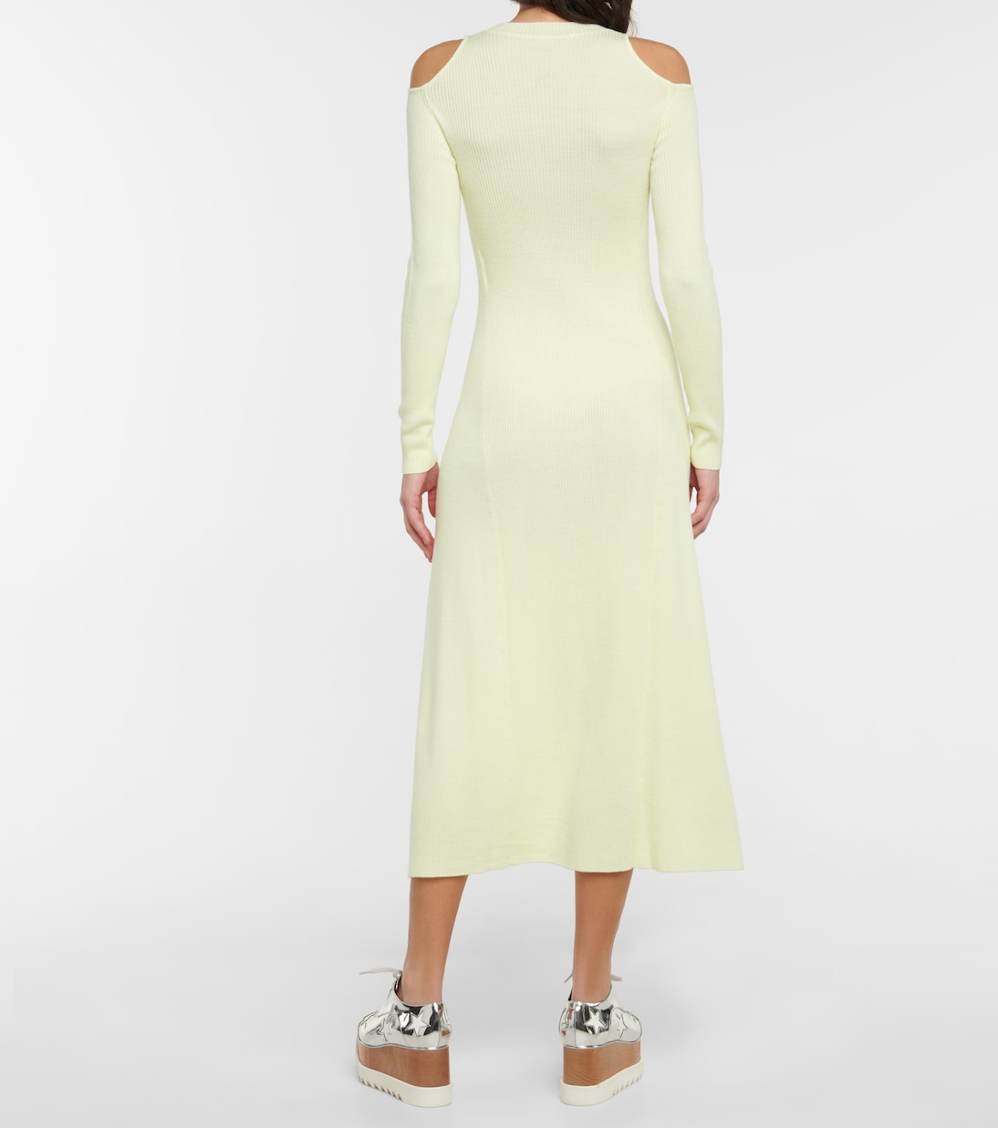 Cutout virgin wool midi dress | Stella McCartney