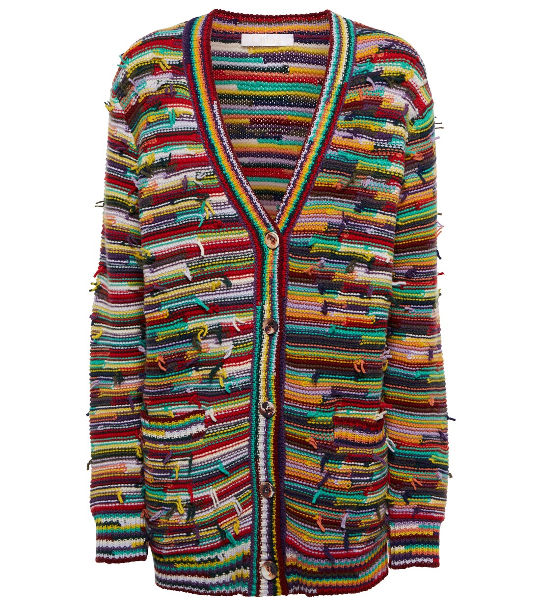 Cardigan in cashmere e lana a righe | Chloé