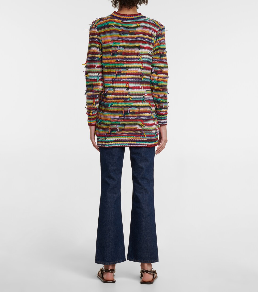 Cardigan in cashmere e lana a righe | Chloé