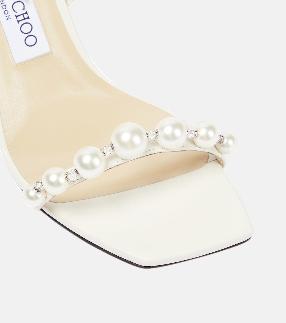 Amara 85 embellished satin sandals | Jimmy Choo