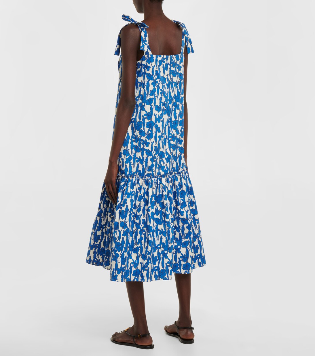 Abito midi in misto cotone con stampa | Tory Burch