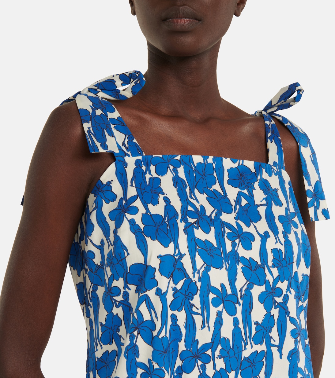 Abito midi in misto cotone con stampa | Tory Burch