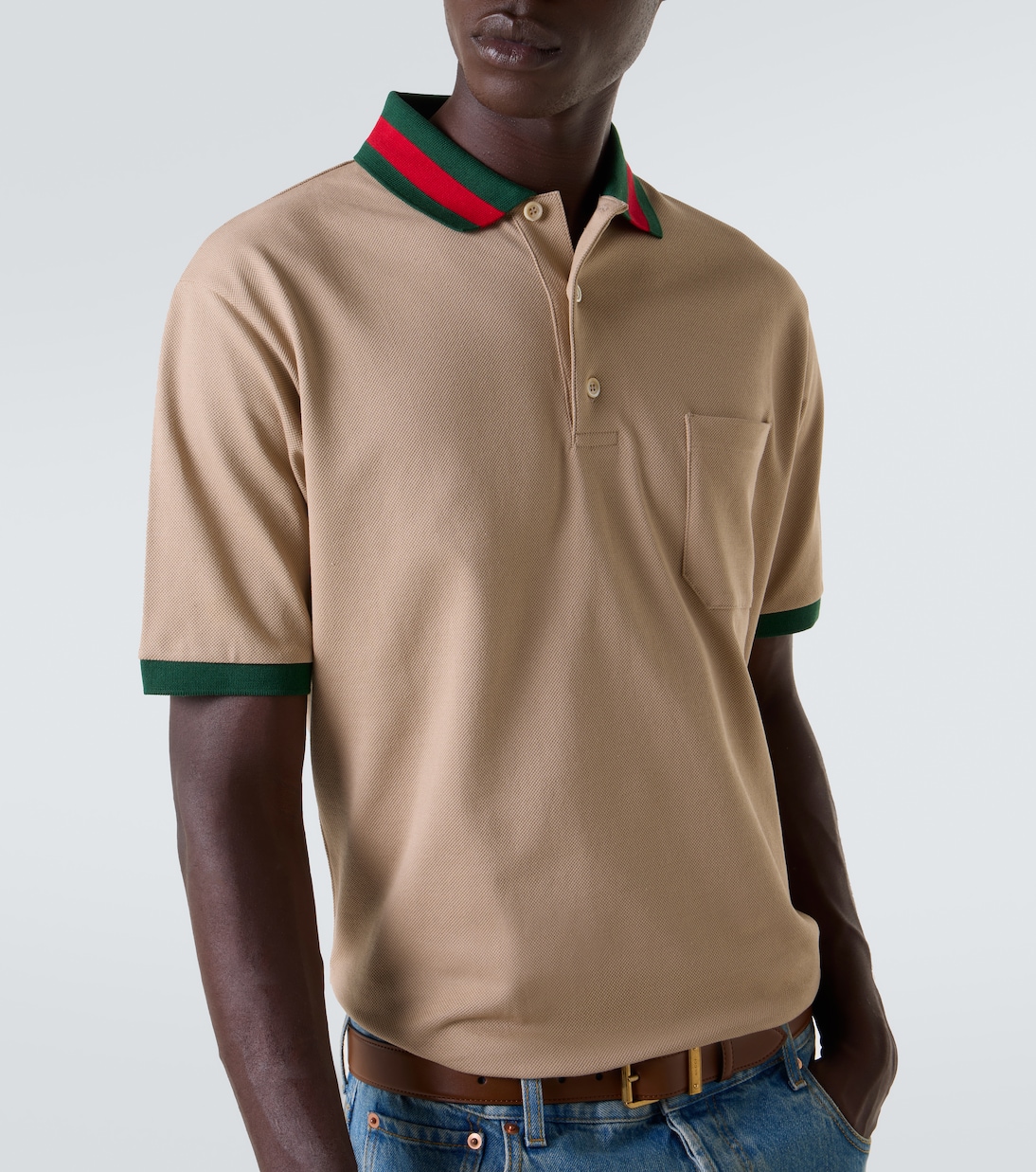 Polo de piqué con Web | Gucci