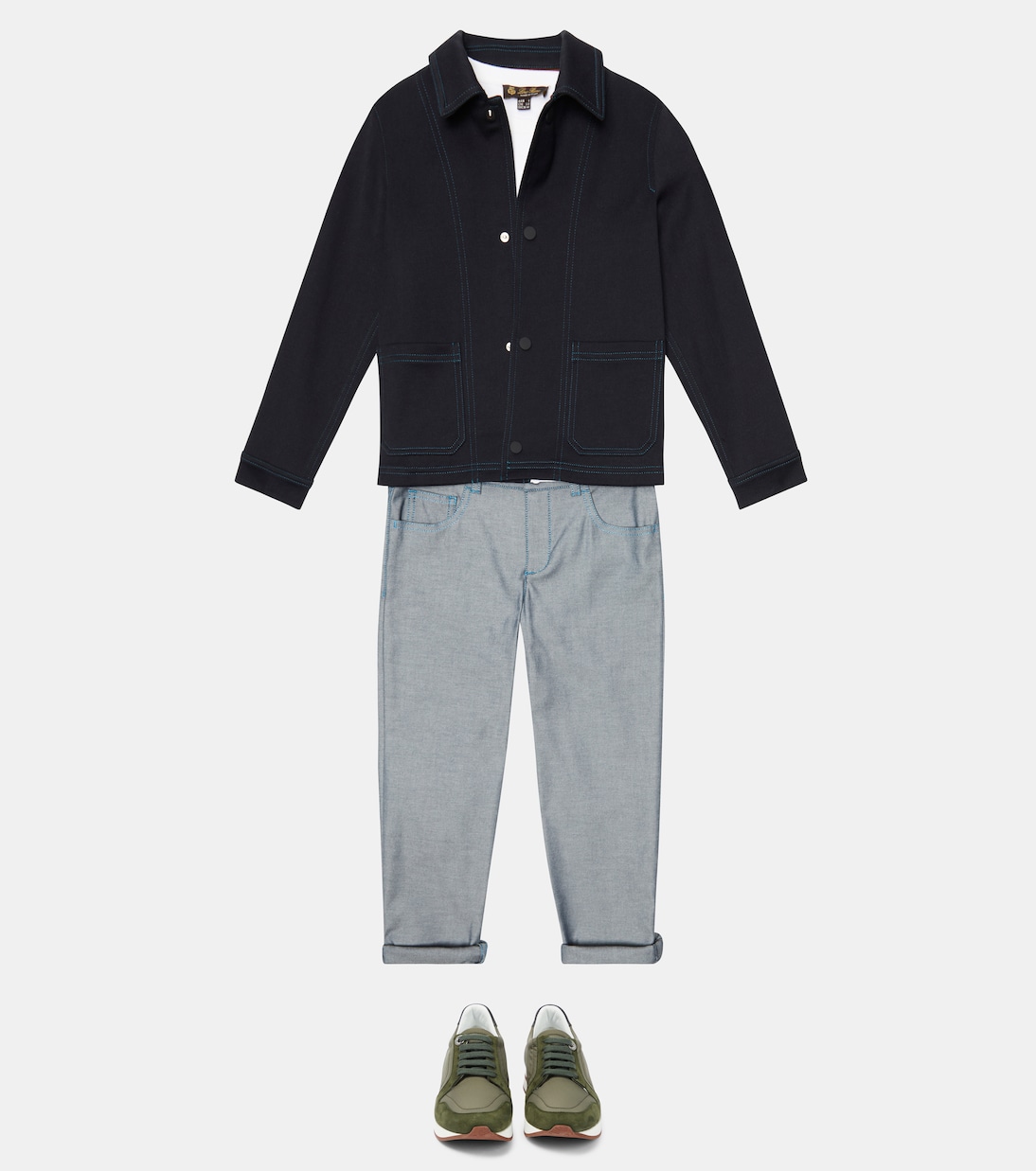 My Wind suede-trimmed sneakers | Loro Piana Kids