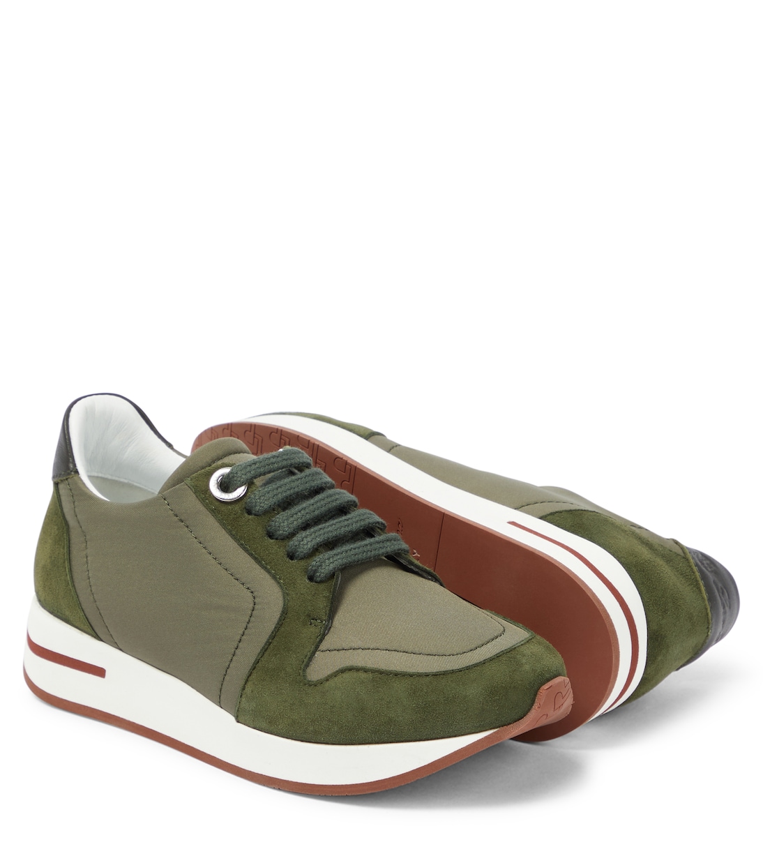 My Wind suede-trimmed sneakers | Loro Piana Kids
