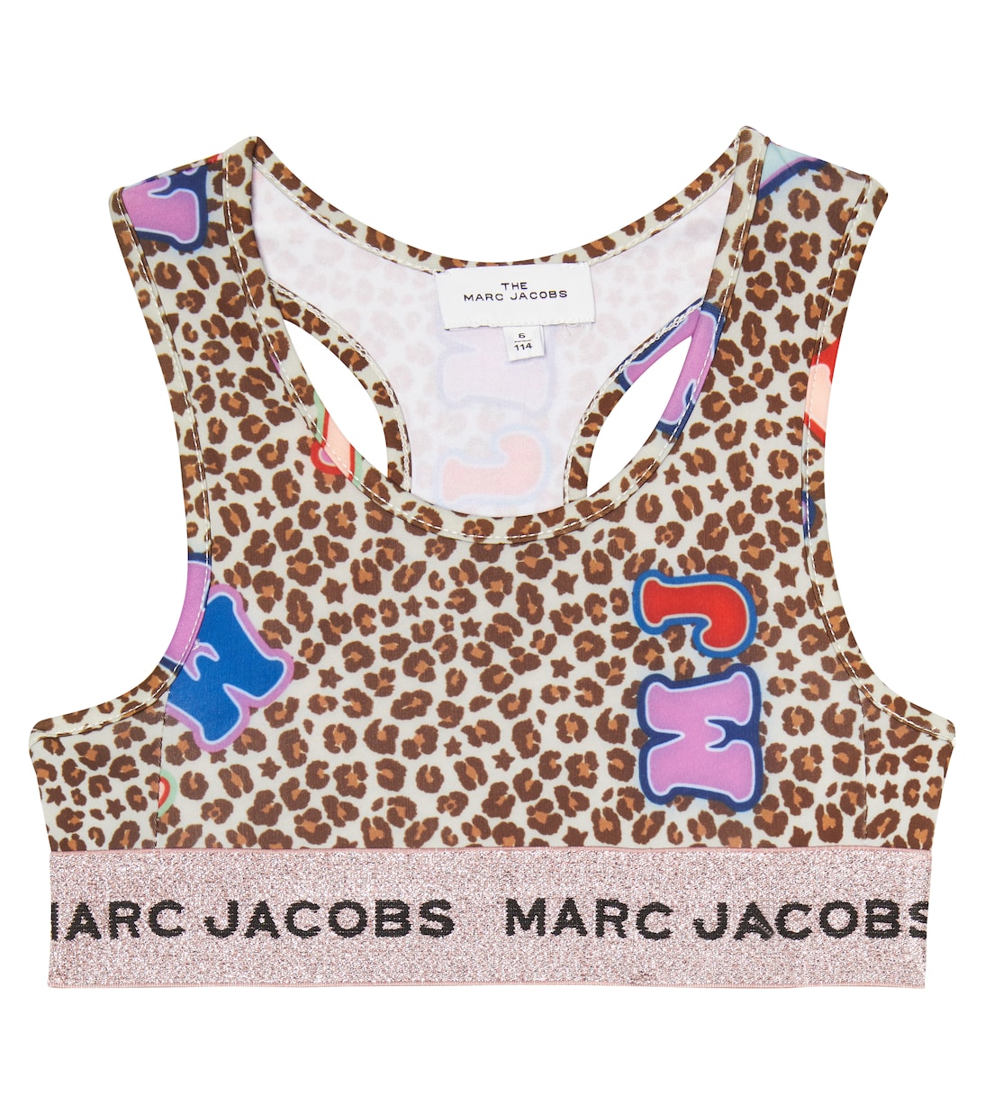 Leopard-print cropped top | Marc Jacobs Kids