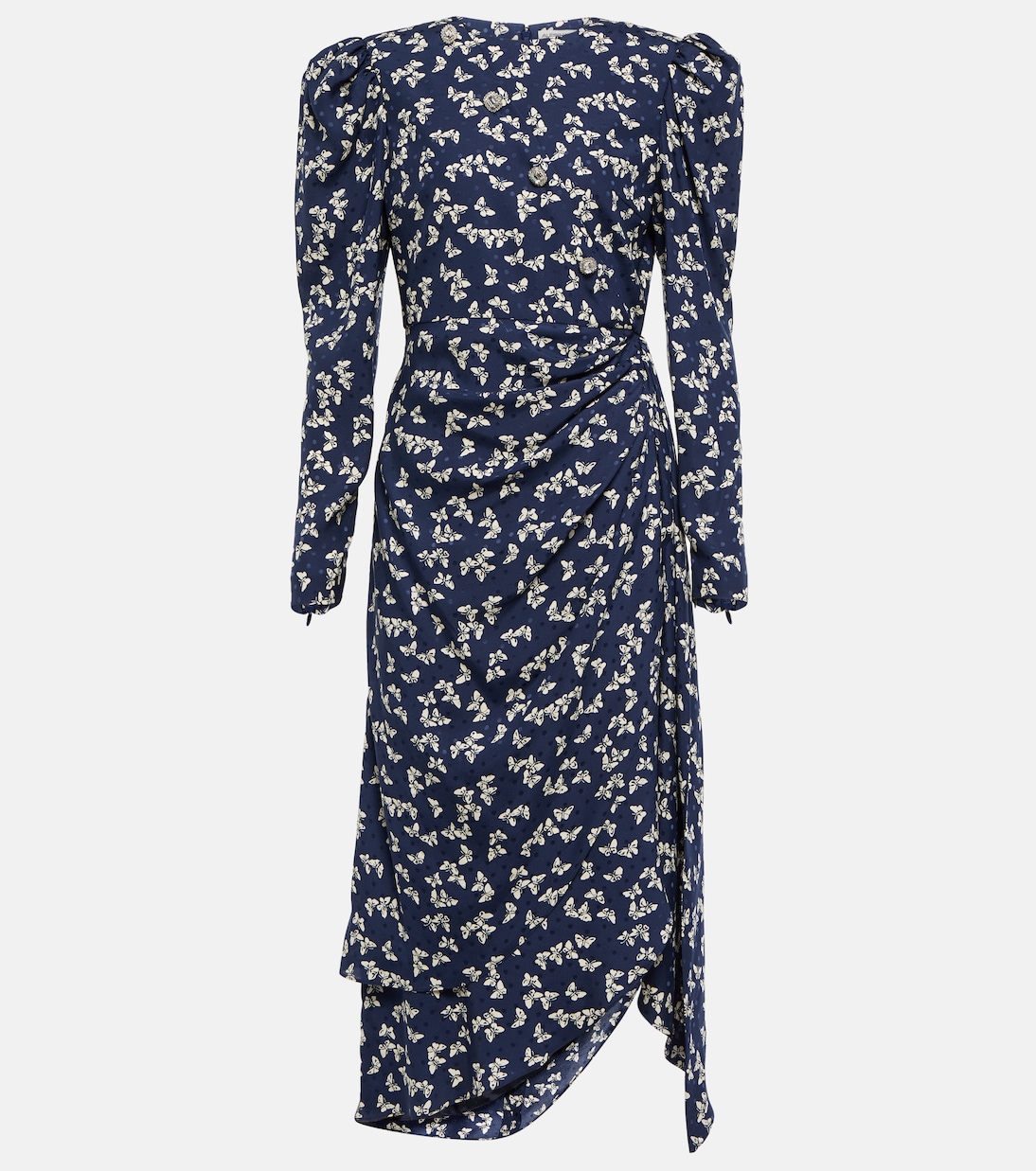 Printed silk wrap midi dress | Alessandra Rich