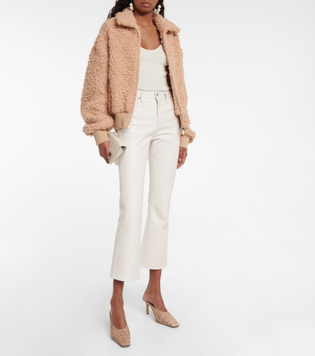 Isola leather-blend cropped bootcut pants | Citizens of Humanity