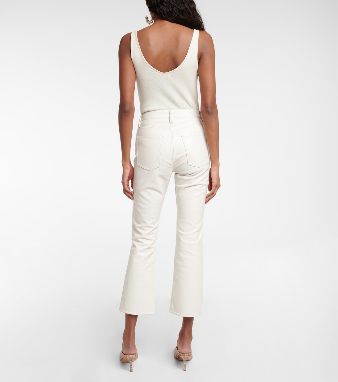 Isola leather-blend cropped bootcut pants | Citizens of Humanity
