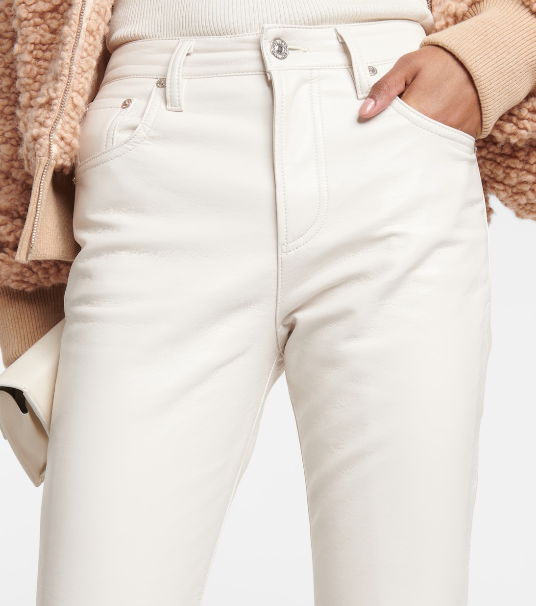 Isola leather-blend cropped bootcut pants | Citizens of Humanity
