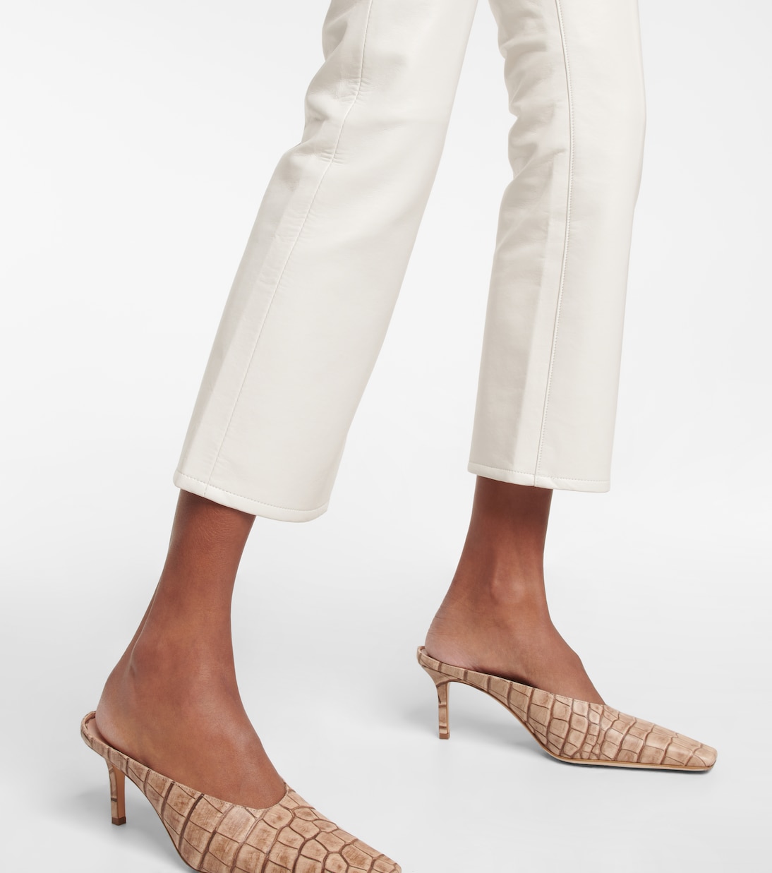Isola leather-blend cropped bootcut pants | Citizens of Humanity