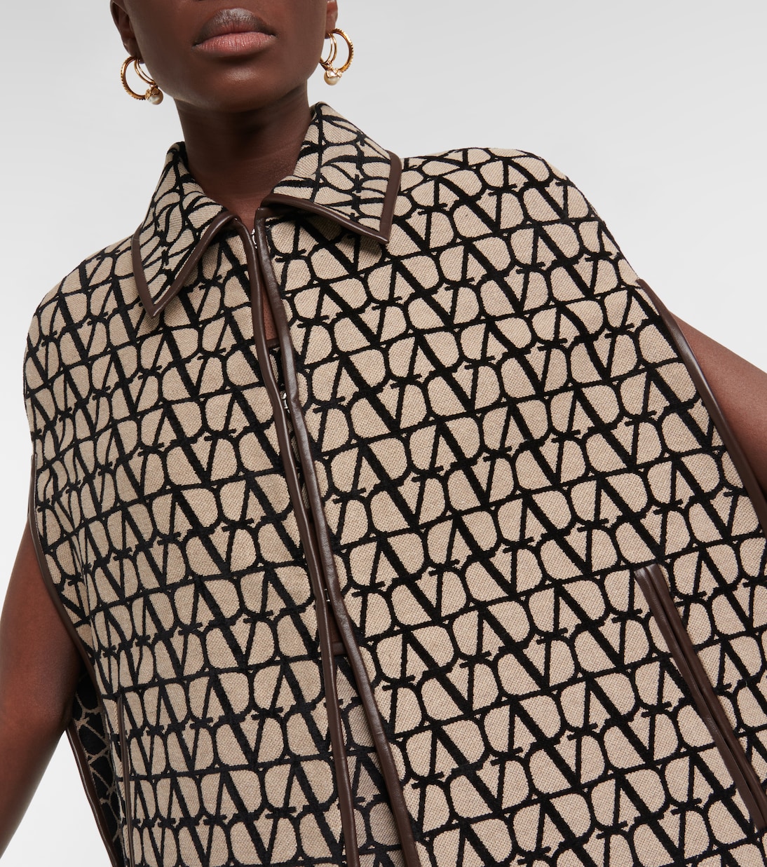 Mantella Toile Iconographe con pelle | Valentino