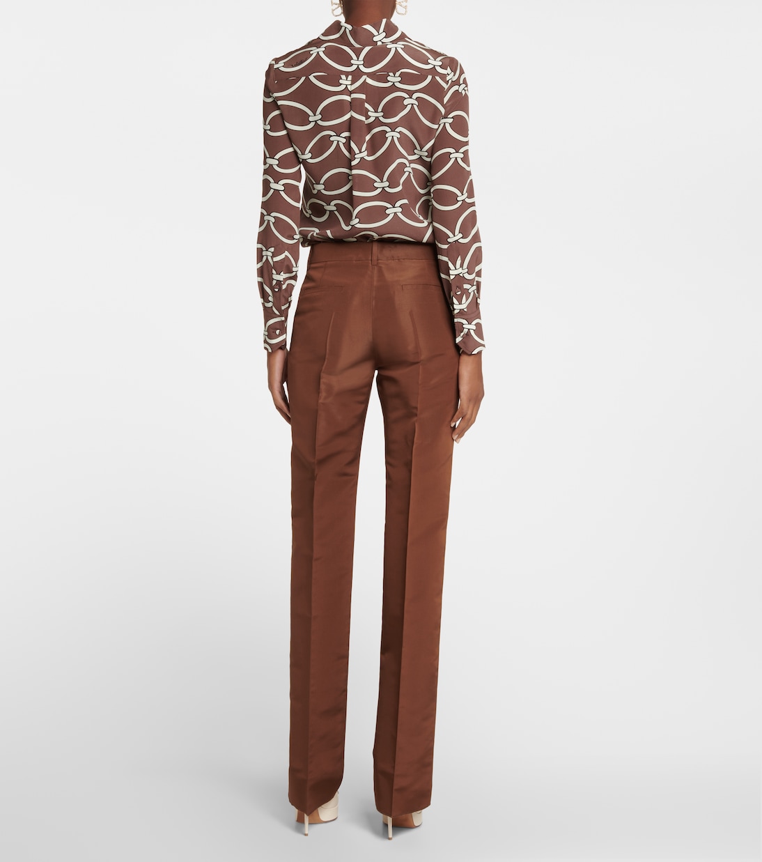 Pantaloni in seta a vita alta | Valentino