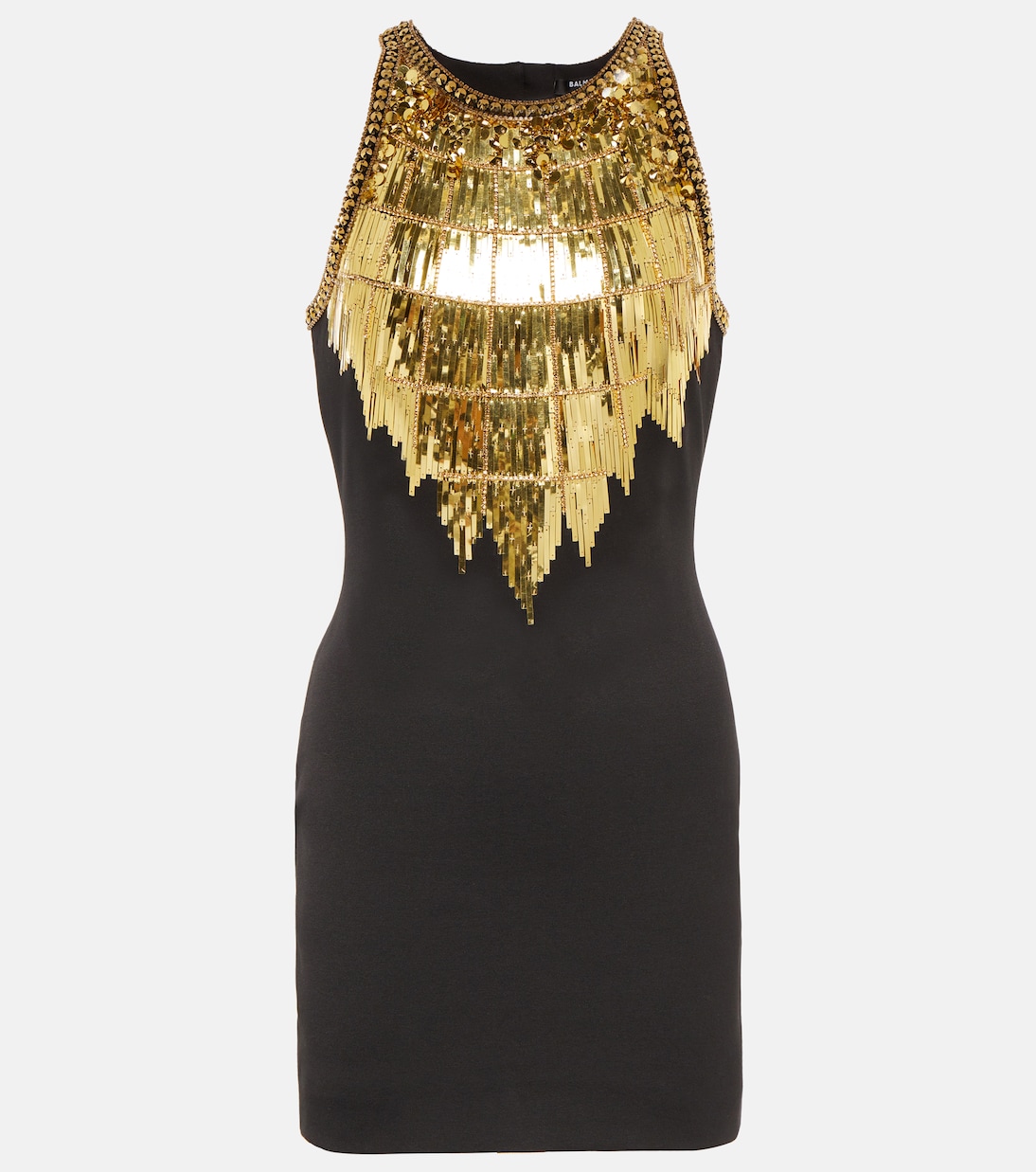 Embellished minidress in gold Balmain Mytheresa