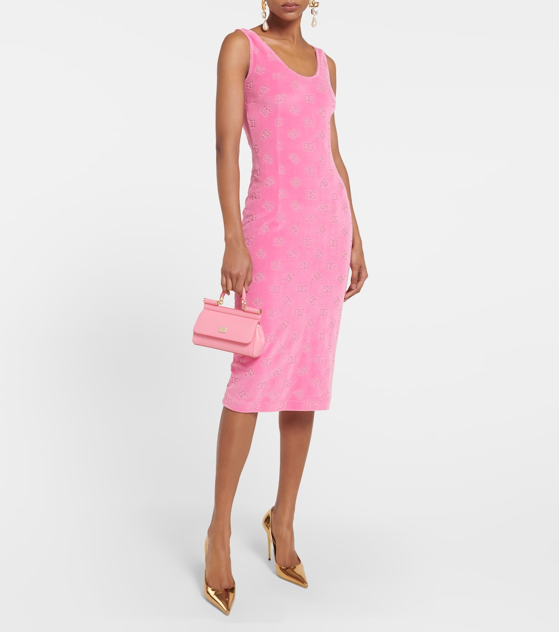 Midikleid DG aus Baumwoll-Jersey | Dolce&Gabbana