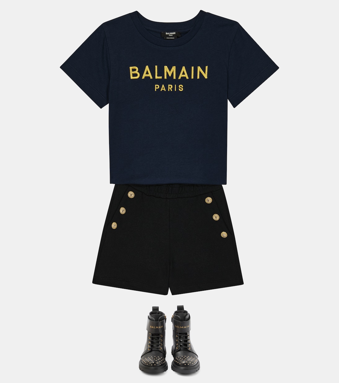 Camiseta de algodón con logo | Balmain Kids