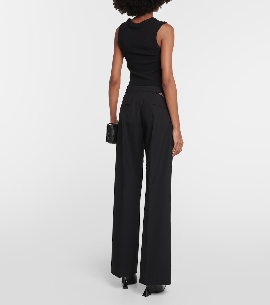 Pantaloni regular in lana con cut-out | Dion Lee