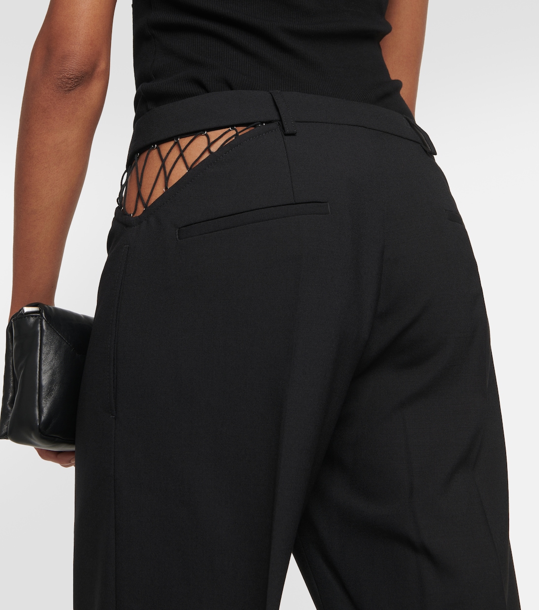 Pantaloni regular in lana con cut-out | Dion Lee