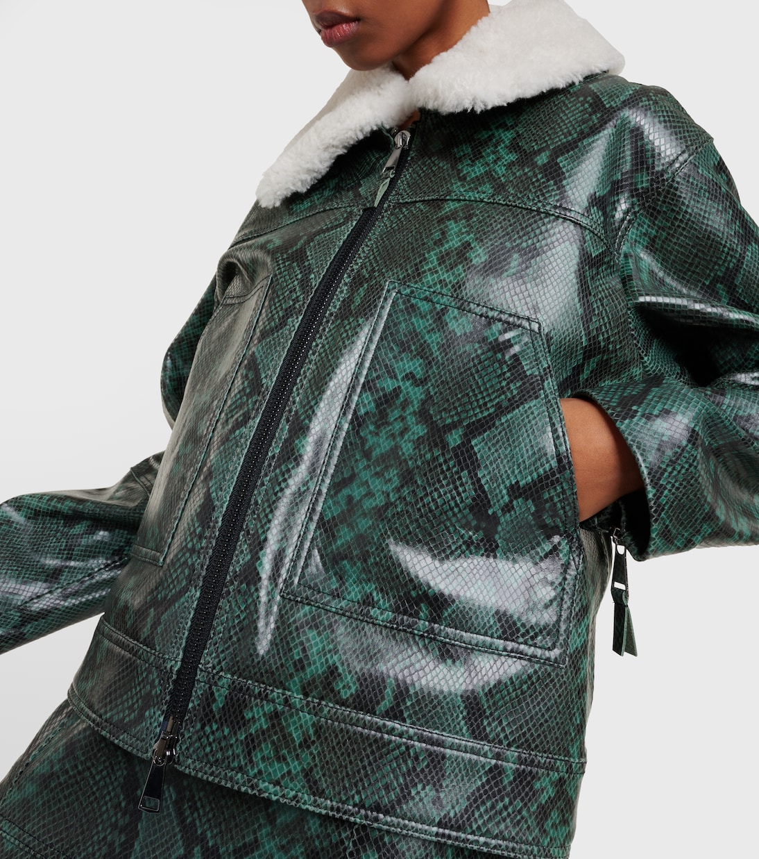 Urban Jungle snake-print leather jacket | Dorothee Schumacher