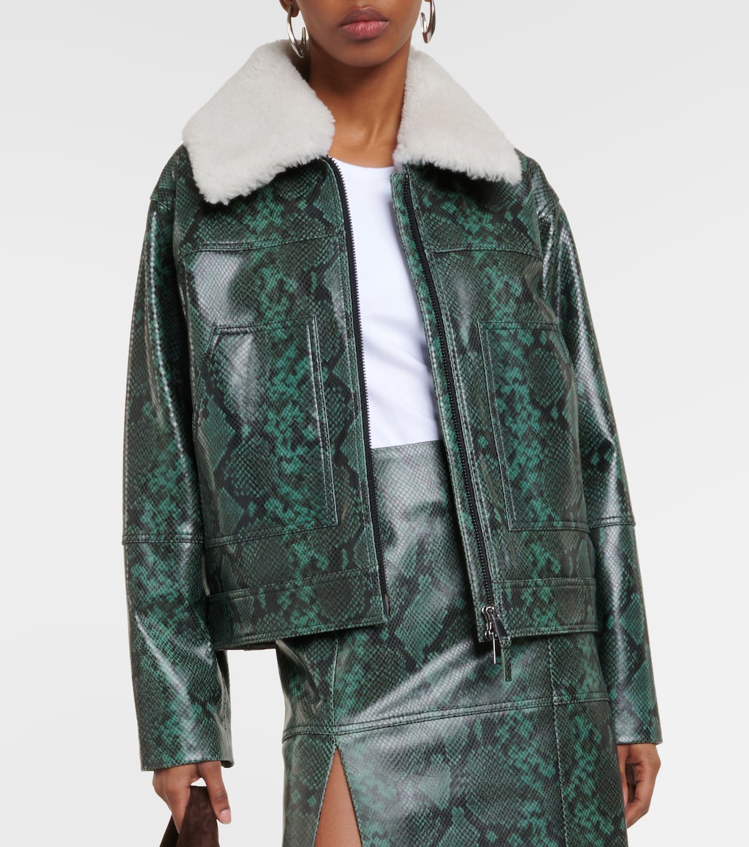 Urban Jungle snake-print leather jacket | Dorothee Schumacher