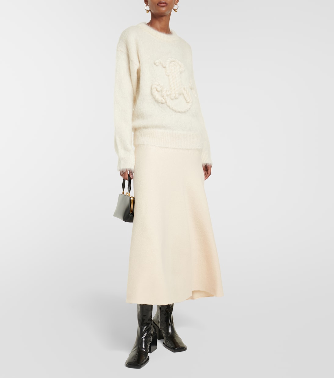 Jersey Monagram en mezcla de mohair | Jil Sander