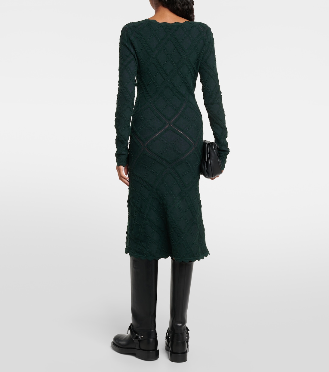 Robe midi Aran en laine mélangée | Burberry