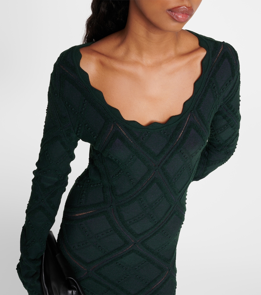 Robe midi Aran en laine mélangée | Burberry