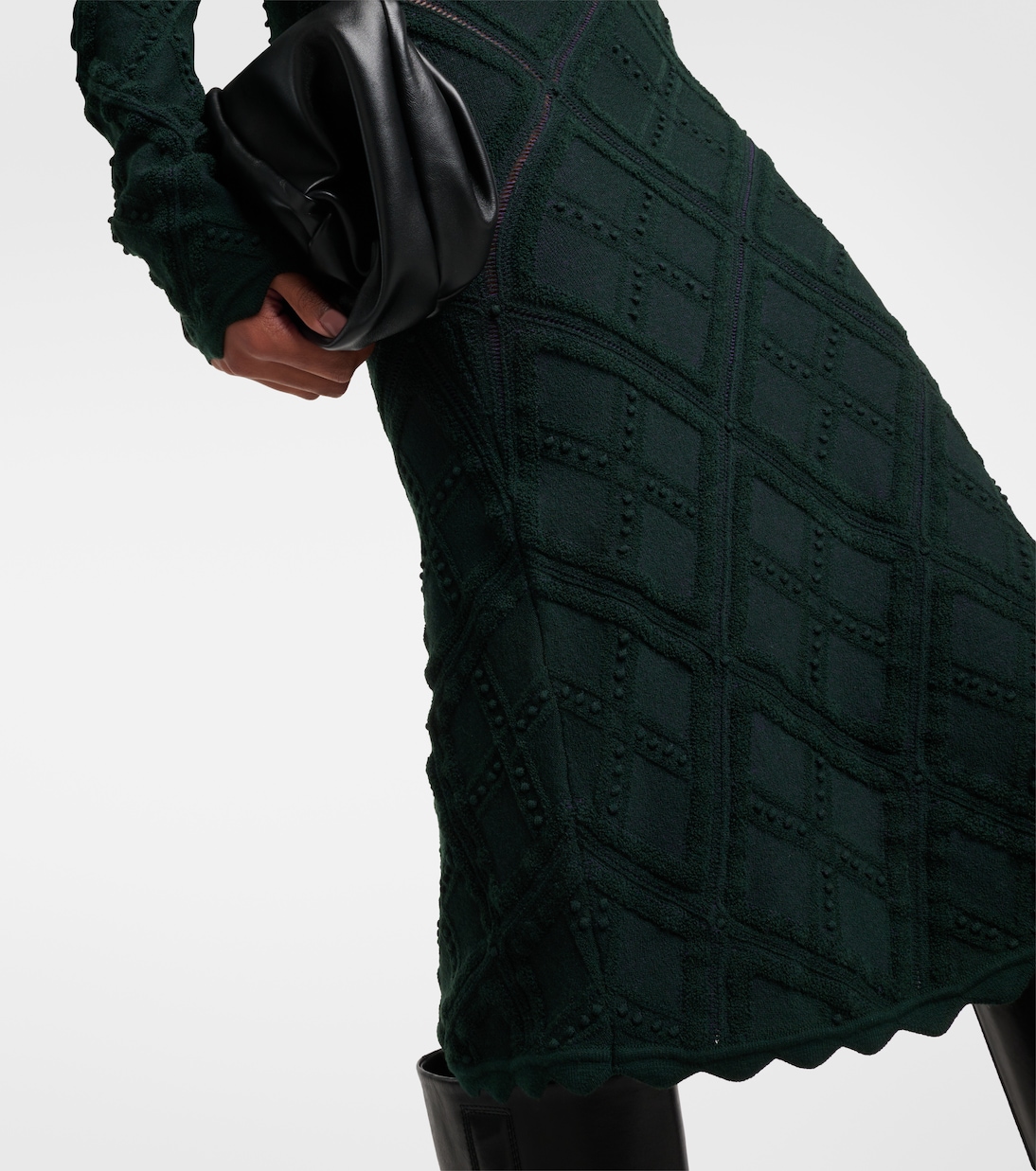 Robe midi Aran en laine mélangée | Burberry