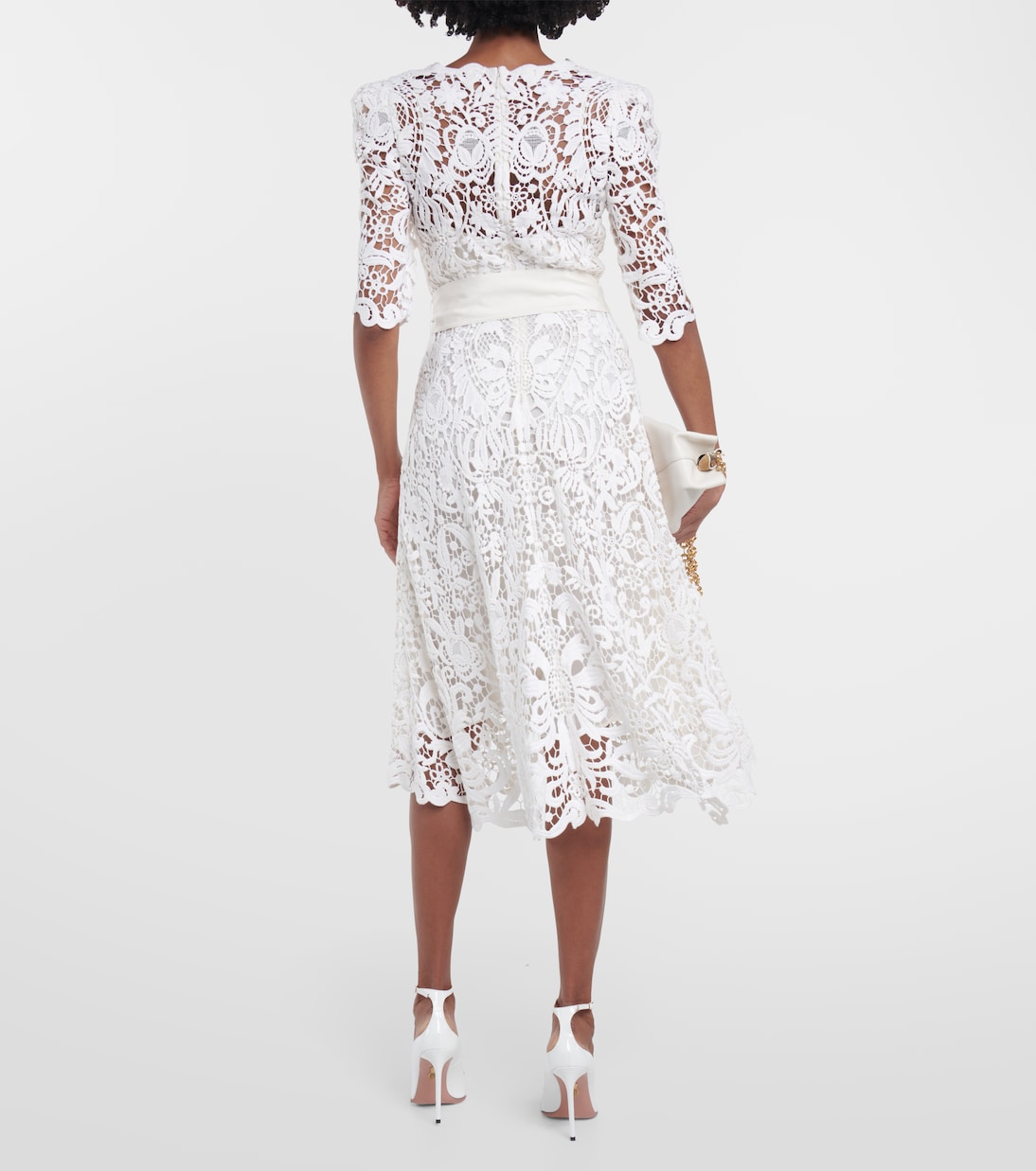 Vestido midi con encaje | Elie Saab