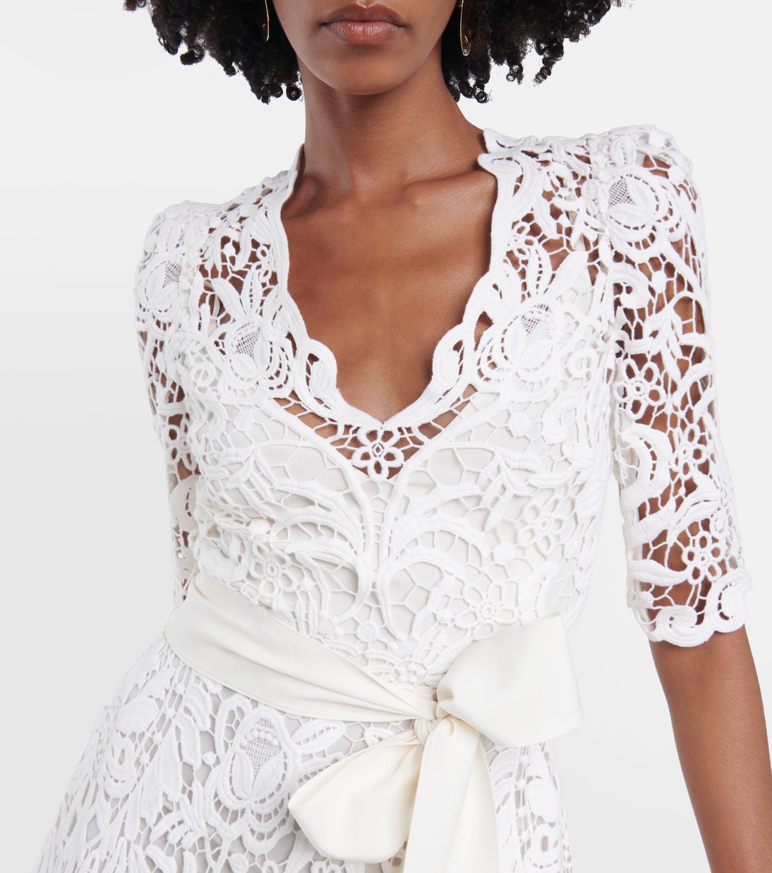 Vestido midi con encaje | Elie Saab