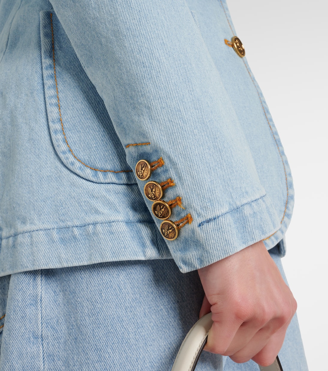 Embroidered denim blazer | Etro