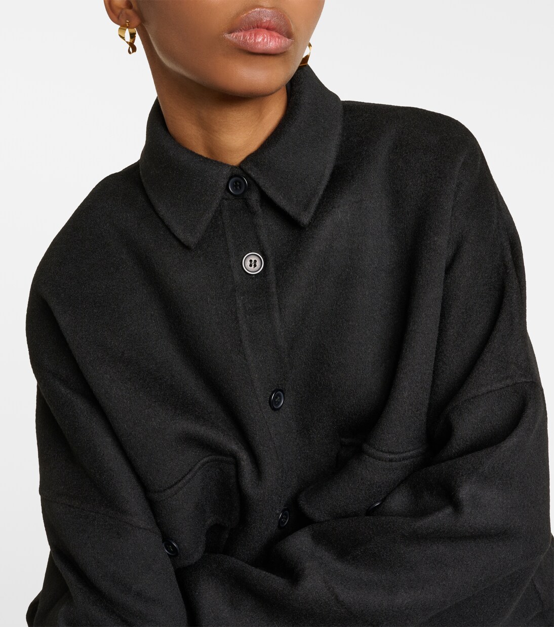 Hemdjacke Dallas aus einem Wollgemisch | The Frankie Shop