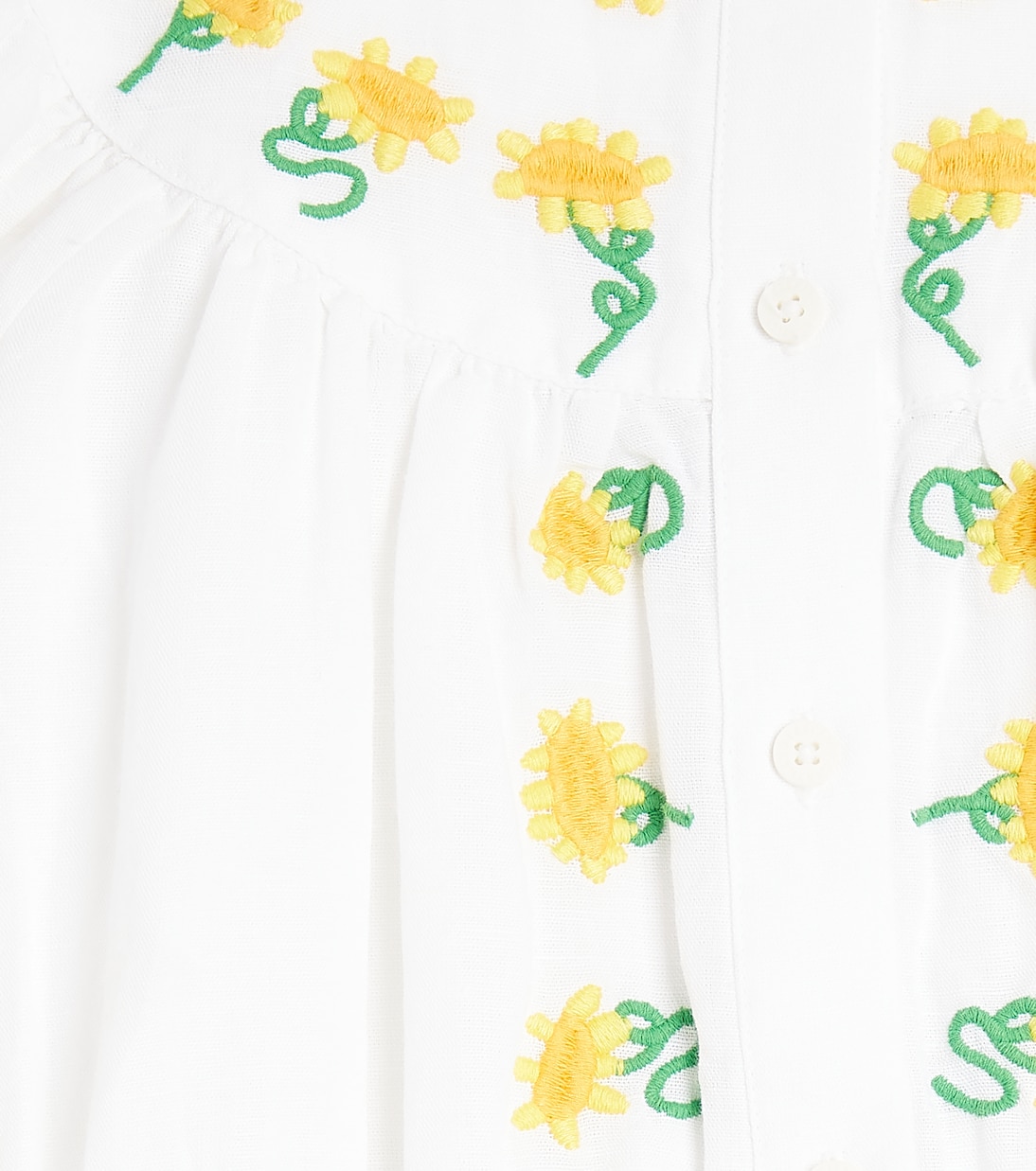 Besticktes Kleid aus Leinen und Baumwolle | Stella McCartney Kids