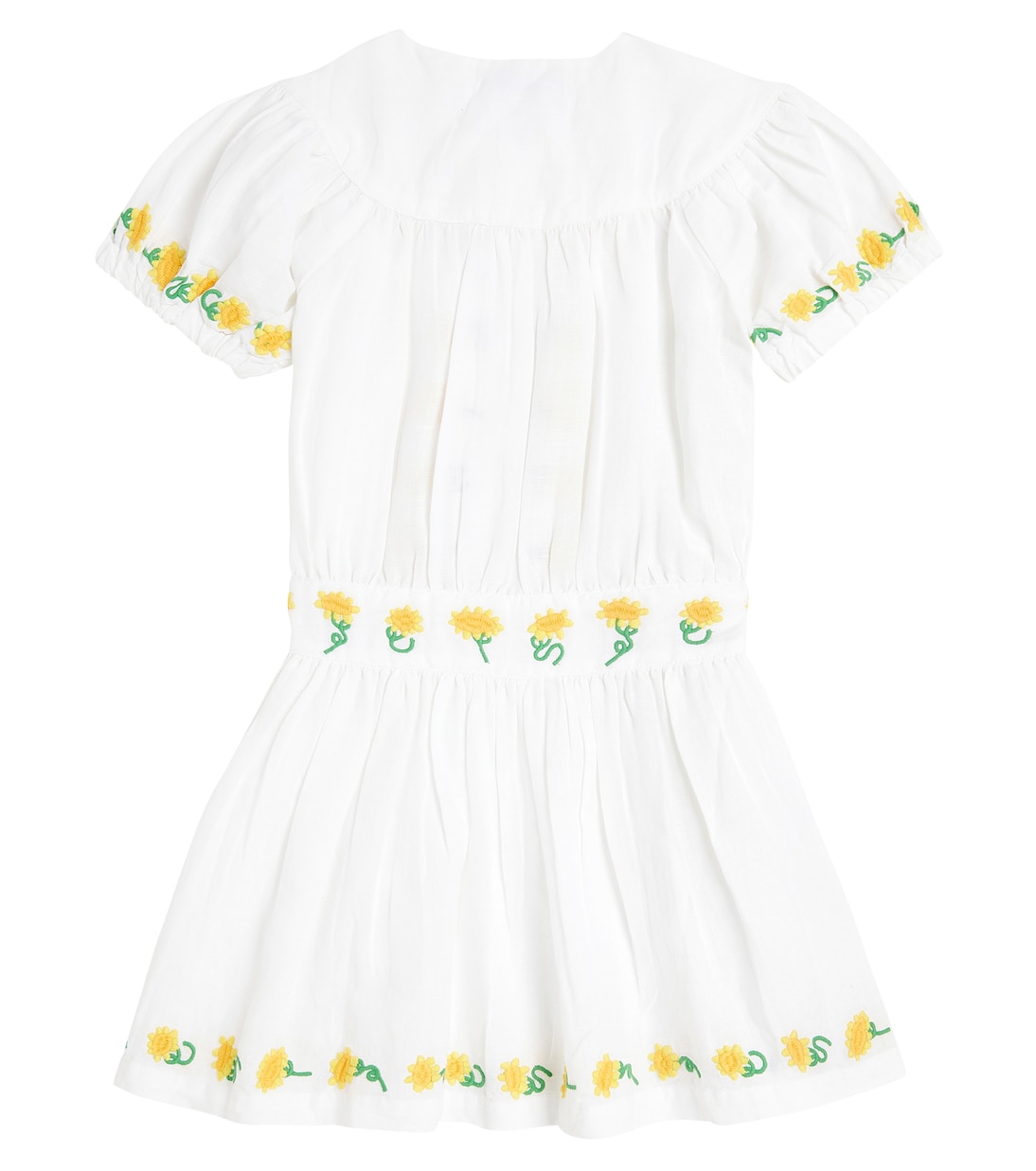 Besticktes Kleid aus Leinen und Baumwolle | Stella McCartney Kids