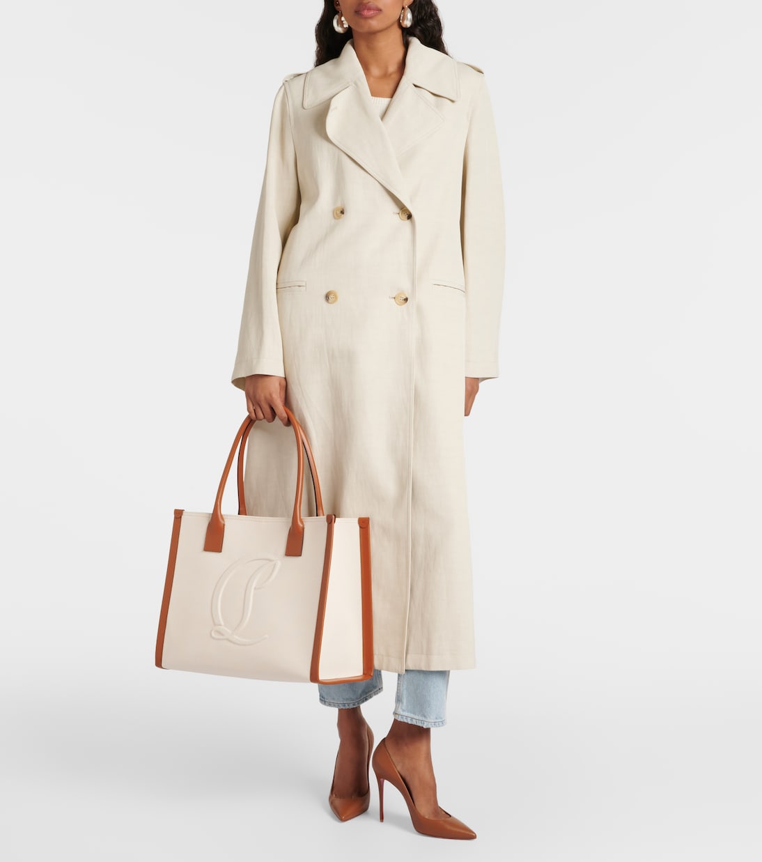 By My Side E/W Large canvas tote bag | Christian Louboutin
