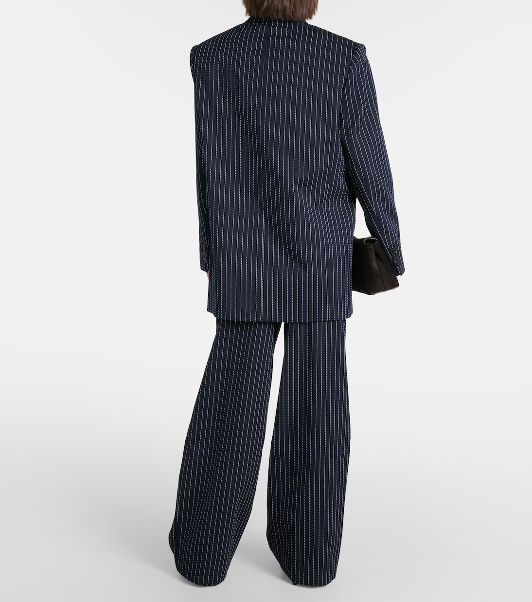 Blazer gessato Aiden in twill  | The Frankie Shop