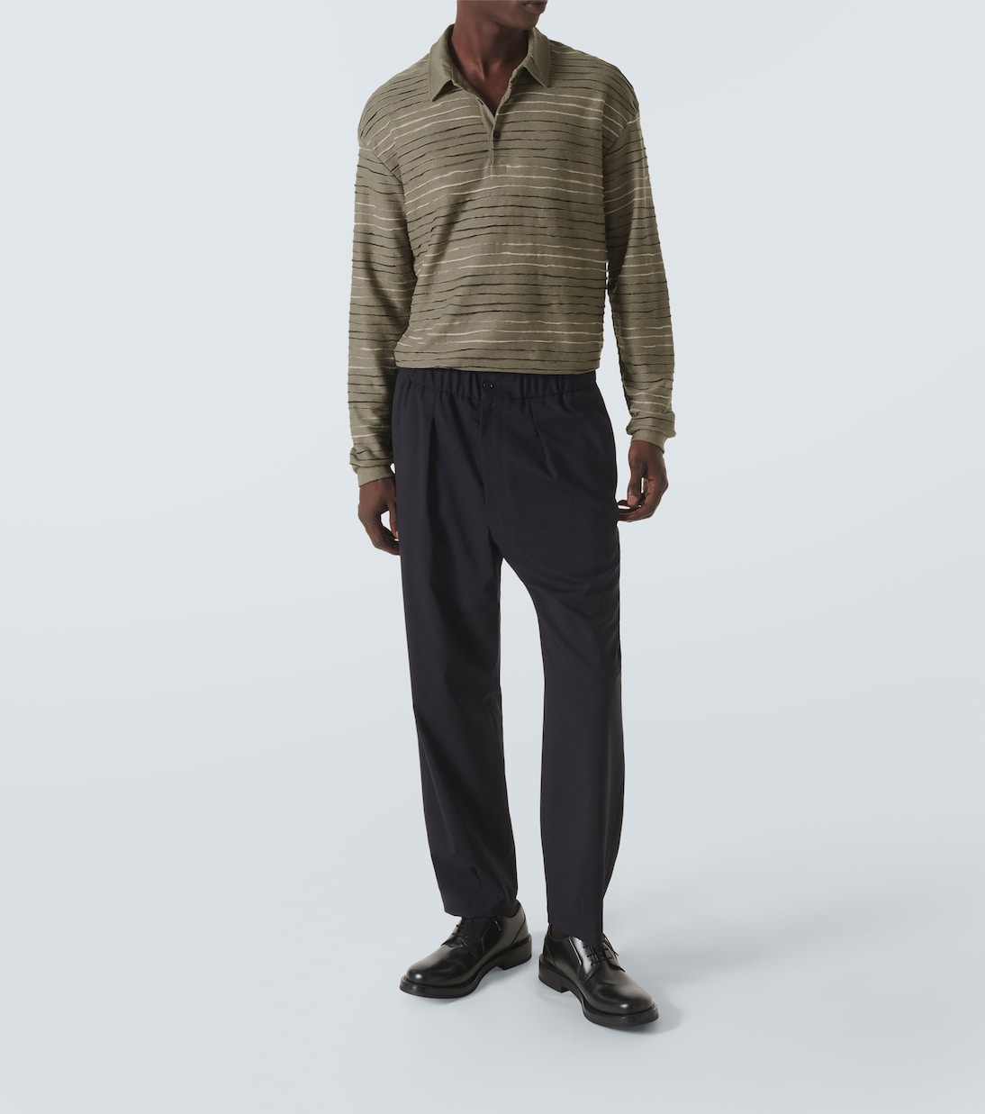 Polo intarsia en lin mélangé | Giorgio Armani