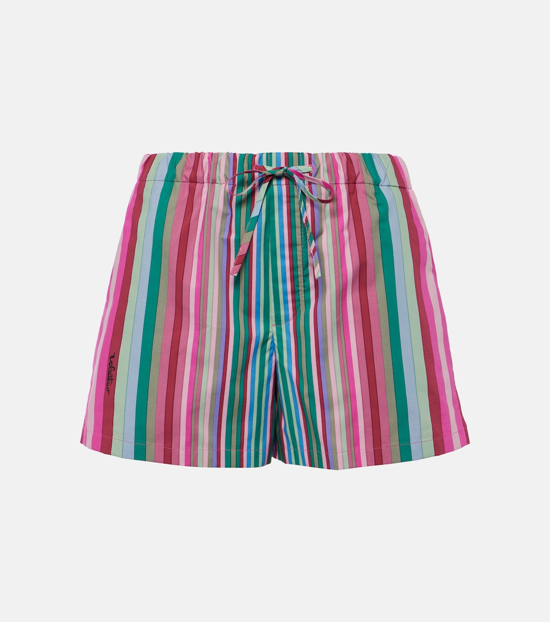 Shorts de popelín de algodón a rayas | Valentino