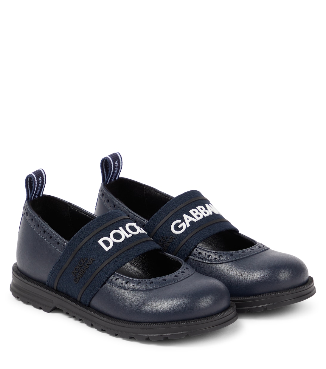 Ballerine Mary Jane in pelle con logo | Dolce&Gabbana Kids