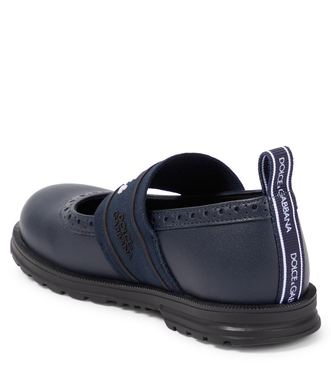 Ballerine Mary Jane in pelle con logo | Dolce&Gabbana Kids