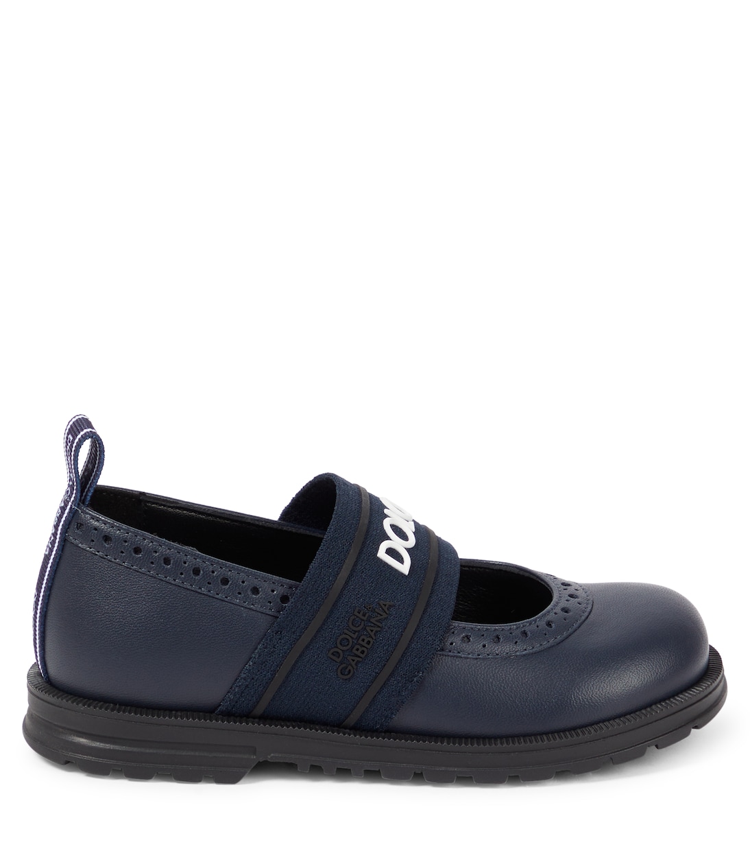 Ballerine Mary Jane in pelle con logo | Dolce&Gabbana Kids