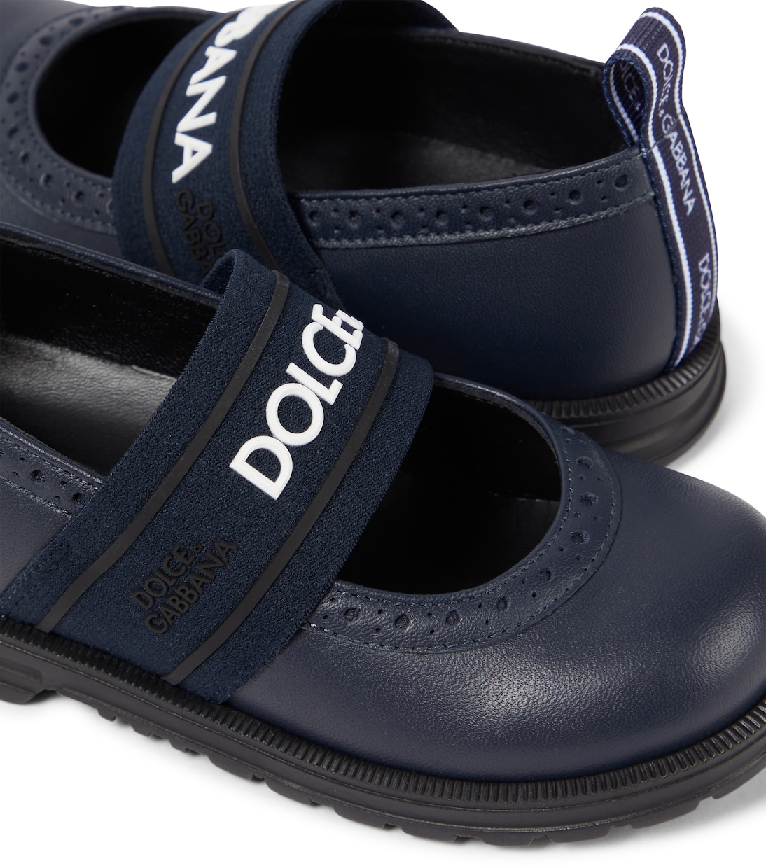 Ballerine Mary Jane in pelle con logo | Dolce&Gabbana Kids
