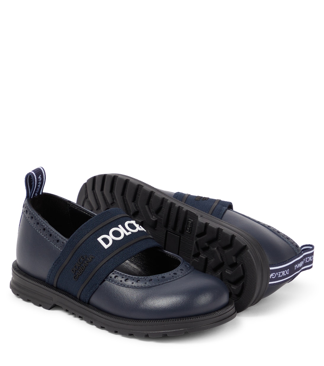 Ballerine Mary Jane in pelle con logo | Dolce&Gabbana Kids