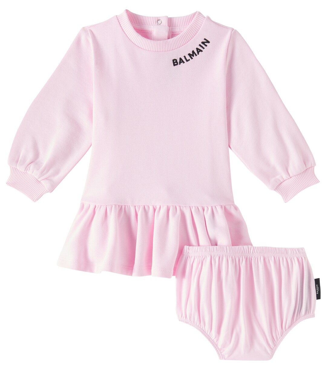 Bébé – Ensemble robe et culotte bloomer en coton | Balmain Kids