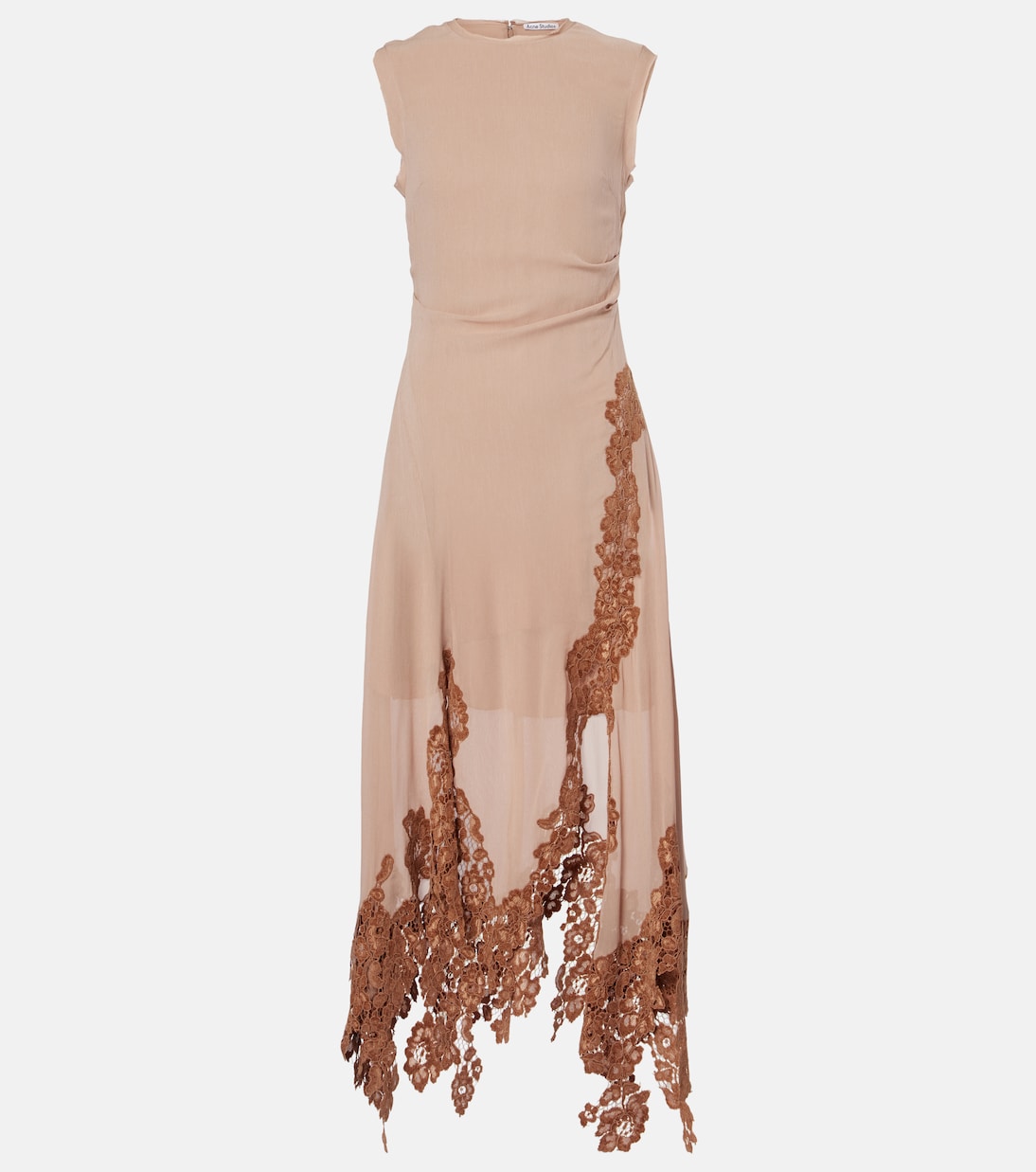 Abito midi in crêpe e pizzo | Acne Studios