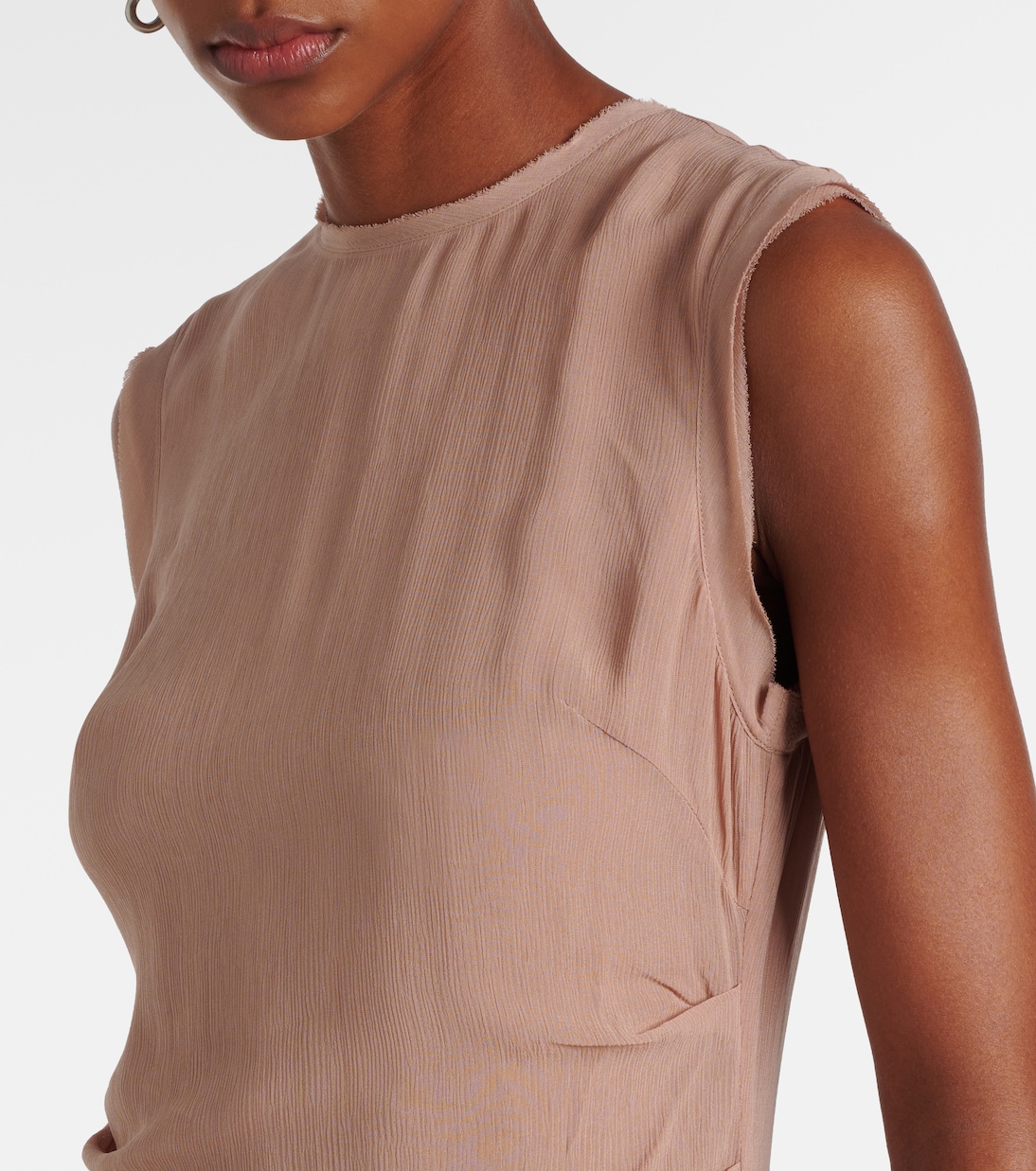 Abito midi in crêpe e pizzo | Acne Studios