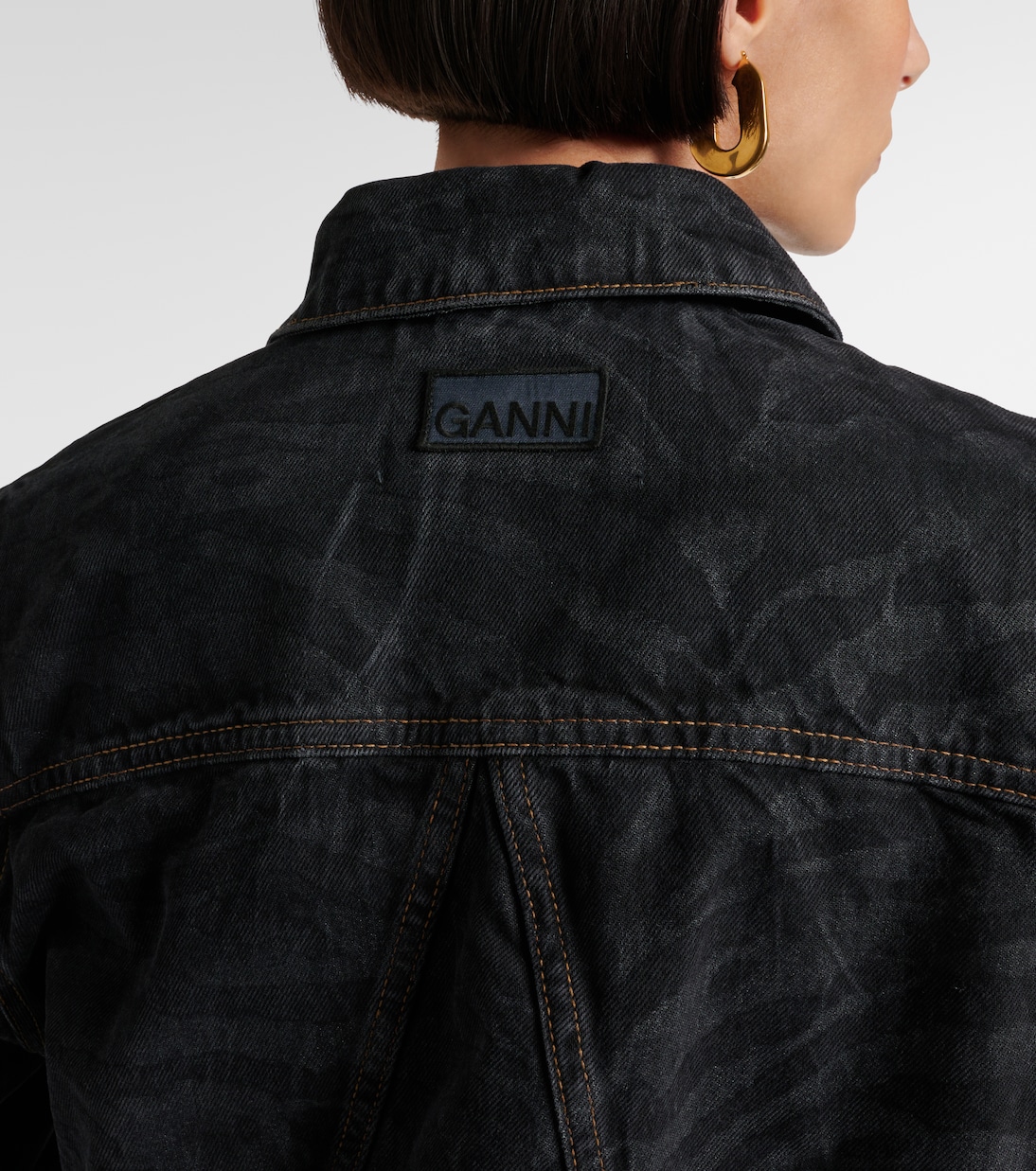 Veste imprimée en jean | Ganni