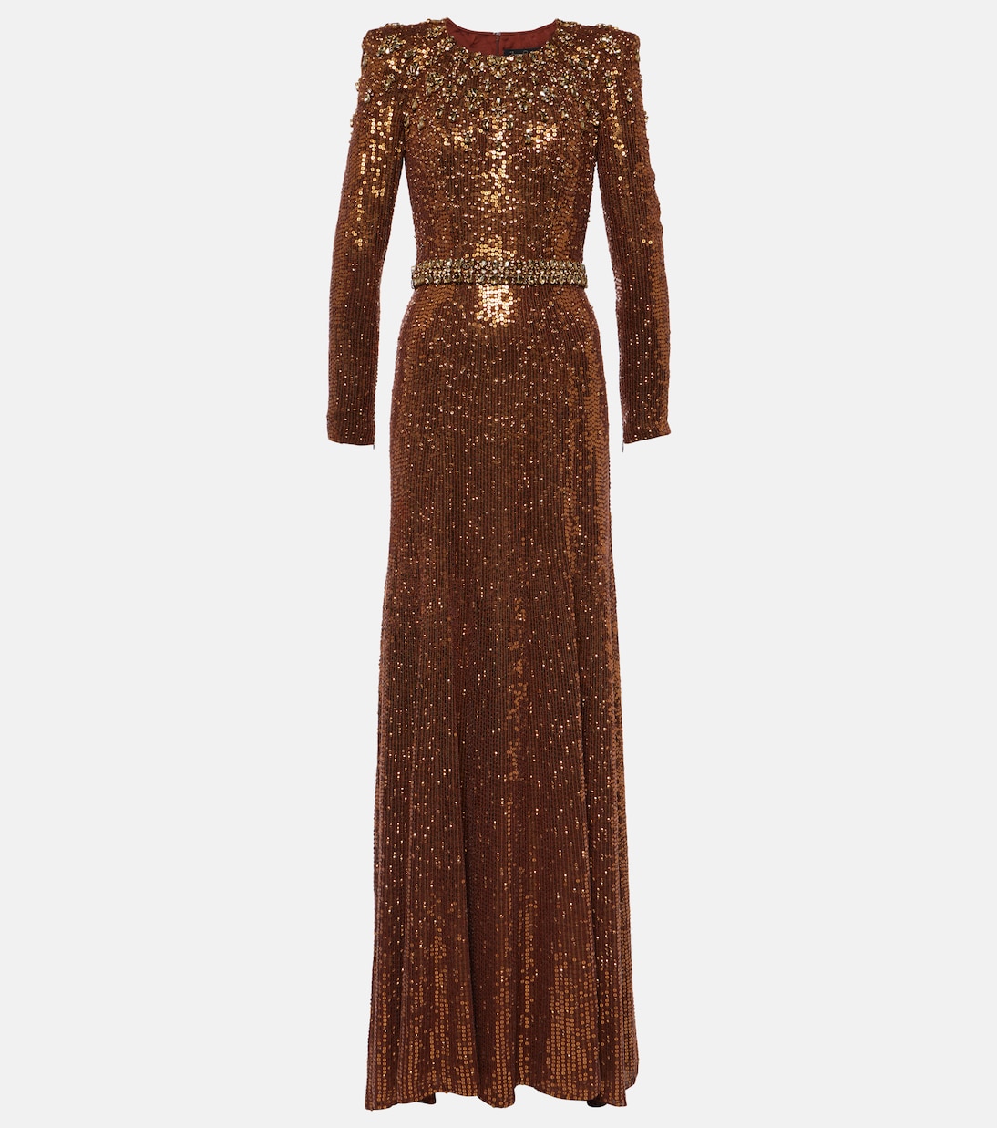 Abito lungo Ginevra con paillettes | Jenny Packham